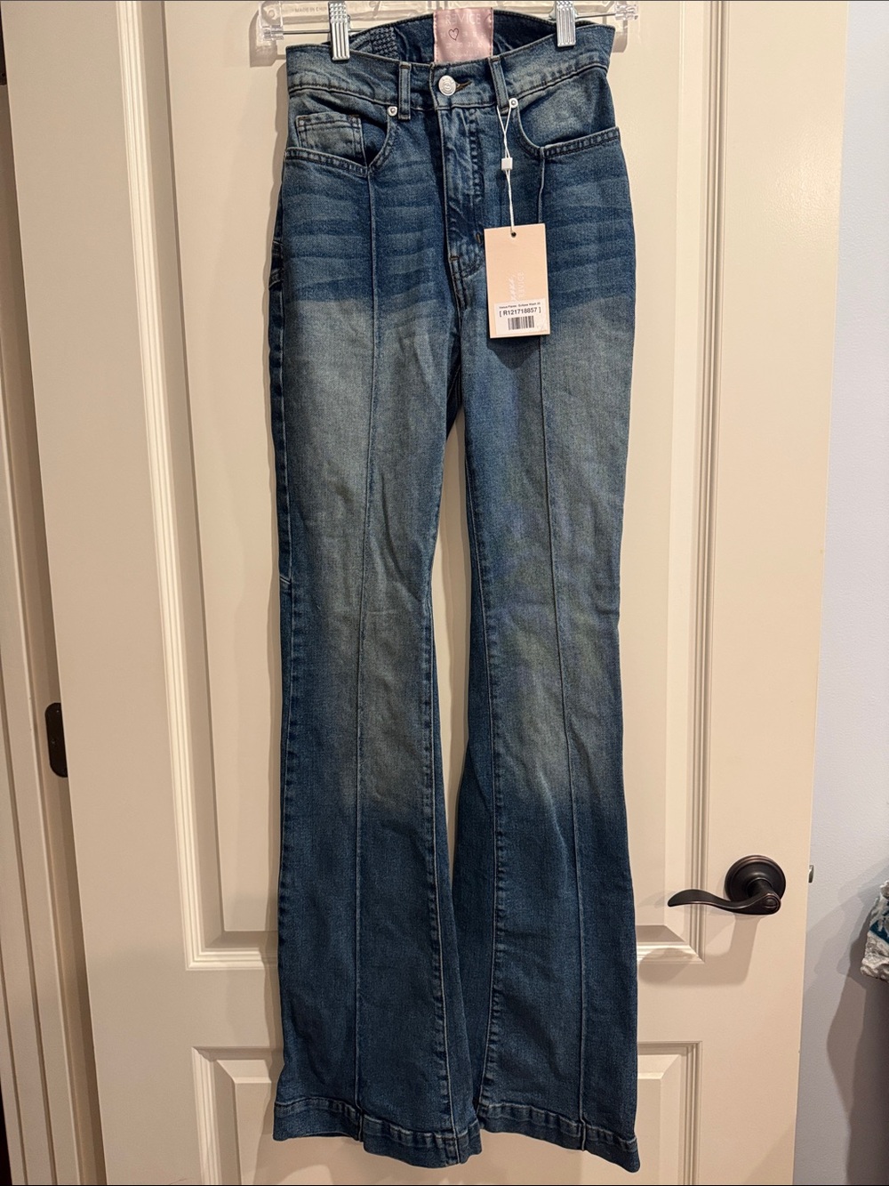REVICE Blue High-Rise Wide Leg Jeans